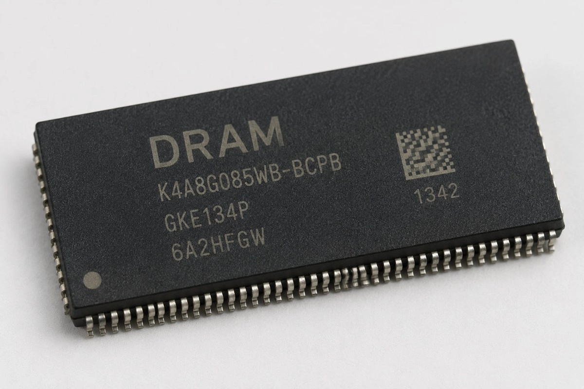 DRAM chip with markings K4A8G085WB-BCPB