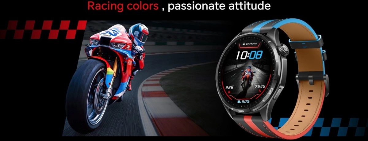Honor Watch 6 Plus Motorcycle Edition and racing bike