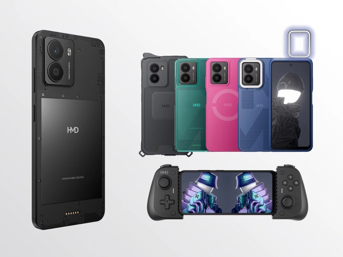 HMD Fusion 2 modular smartphone, case colors, controller