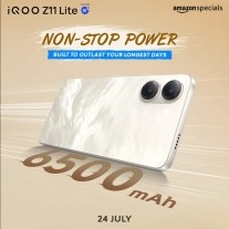 iQOO Z11 Lite 6500mAh battery non-stop power.