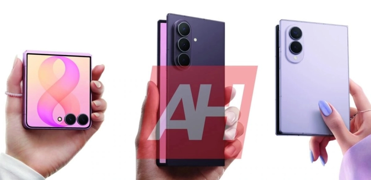 Leaked Samsung Galaxy Unpacked phones shown.