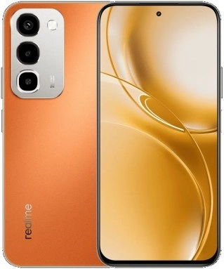 Realme Narzo 100x orange smartphone front and back