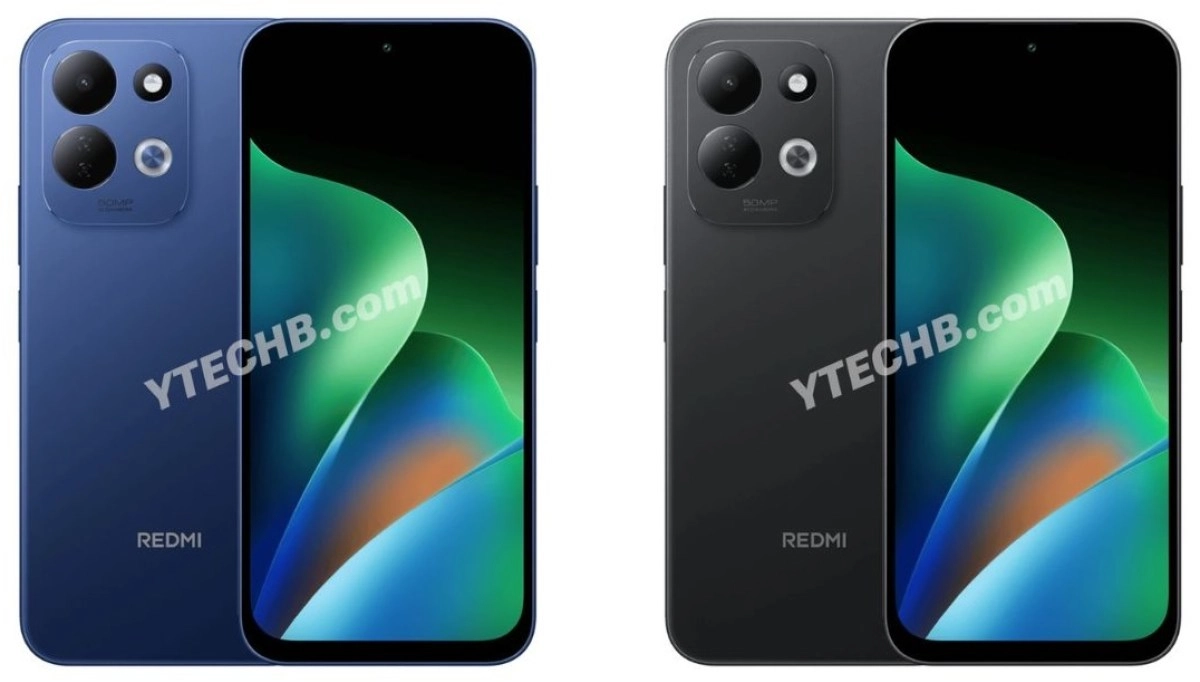 Redmi 17 4G blue and black renders.
