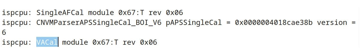 ispcpu VACal module code indicates variable aperture.