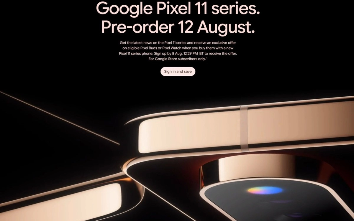 Google Pixel 11 series pre-order August 12.