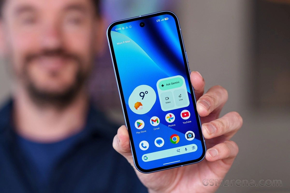 Pixel 11a leaked specs, Gemini widget shown.