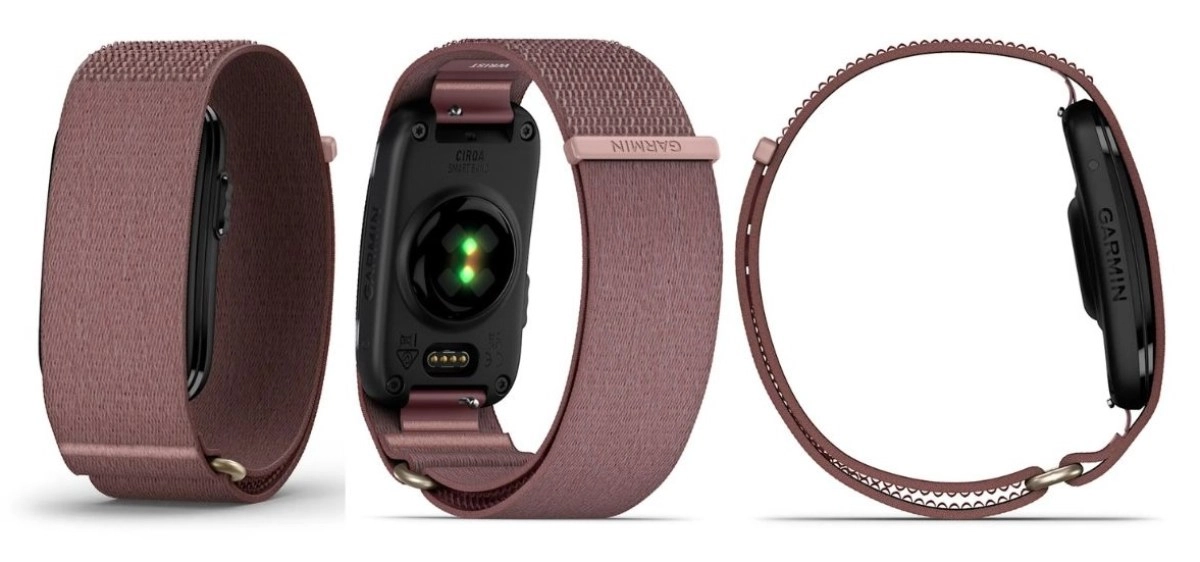 Garmin CIRQA screen-free fitness tracker from multiple angles