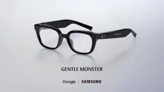 Samsung AI smart glasses with Gentle Monster branding.