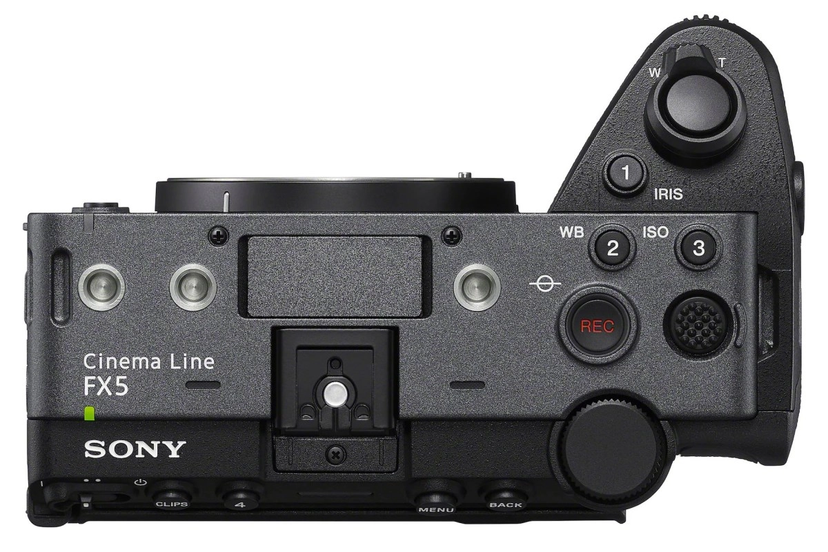 Sony FX5 cinema camera top view