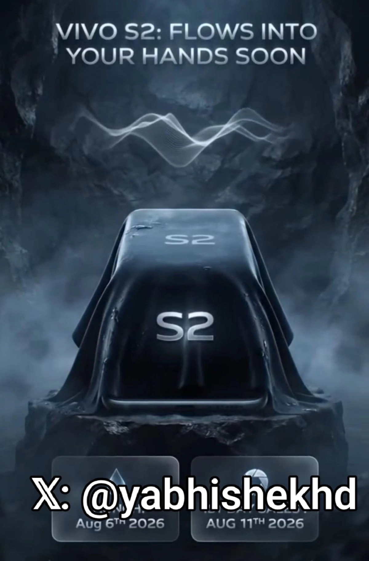 vivo S2 India launch teaser with August 6 date.