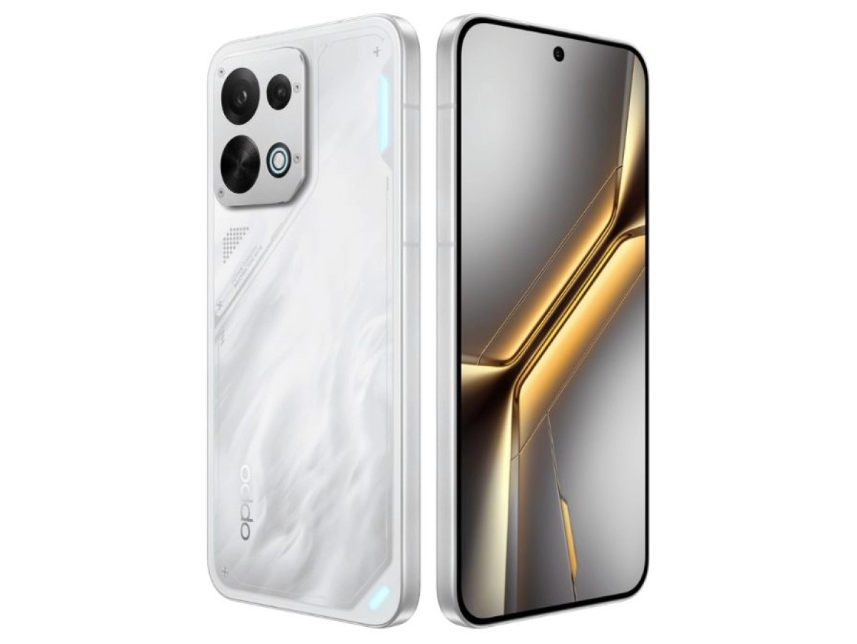 White Oppo K15 with cooling fan and large battery