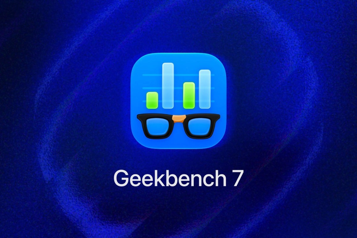 Geekbench 7 logo with graph and glasses