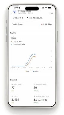 Ultrahuman app's new health and activity dashboard.