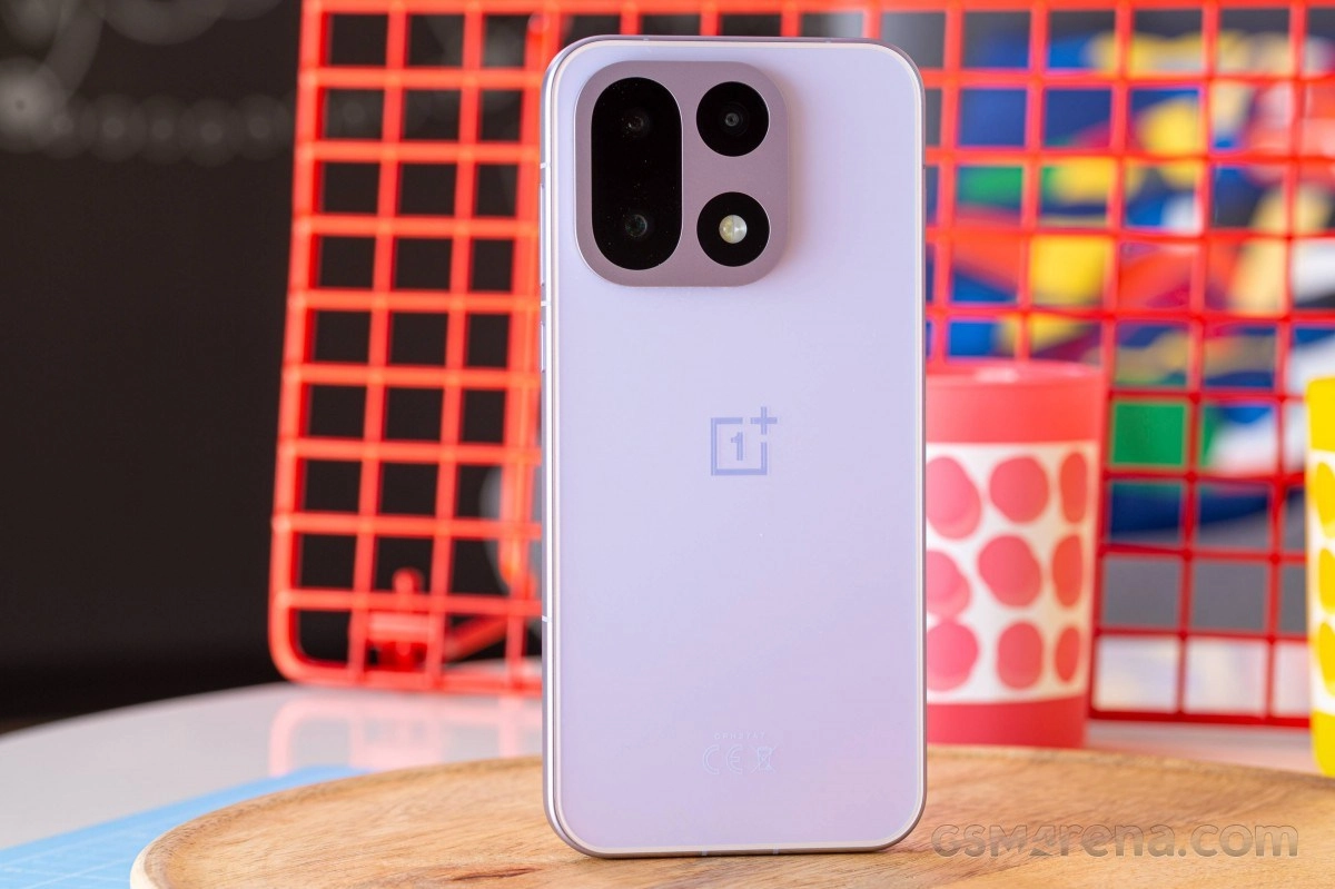 Purple OnePlus phone with camera module