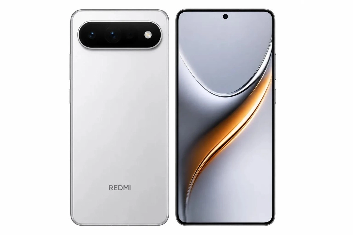 Redmi Turbo 6 Max render front and back design.