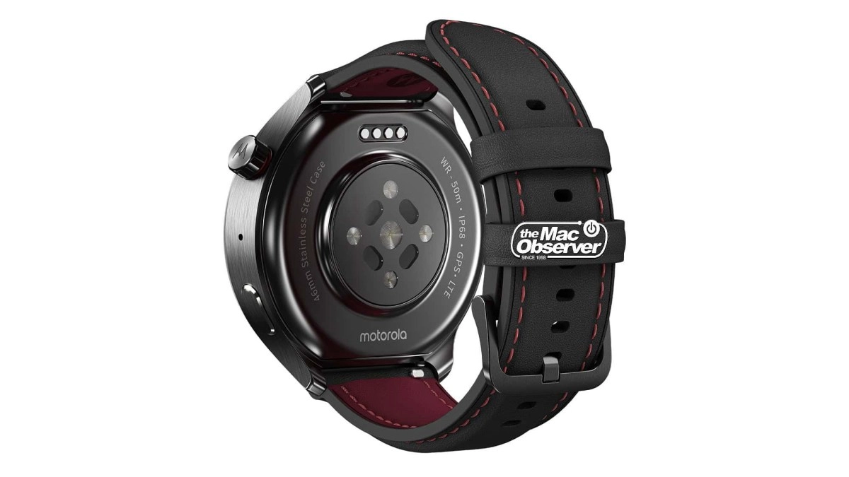 Motorola Watch Ultra render shows stainless steel case.