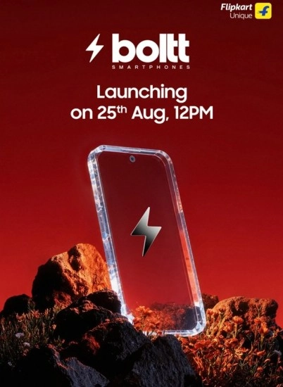 Boltt smartphone launching August 25th, 12 PM.