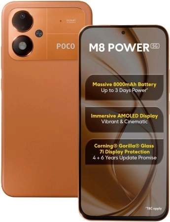 Poco M8 Power phone with 8000mAh battery.