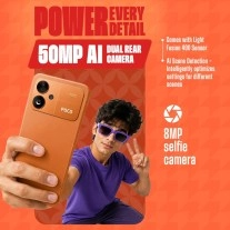 Poco M8 Power orange 50MP dual rear camera