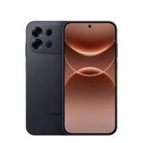 Dark gray Oppo A7 Pro Max smartphone, front and back.