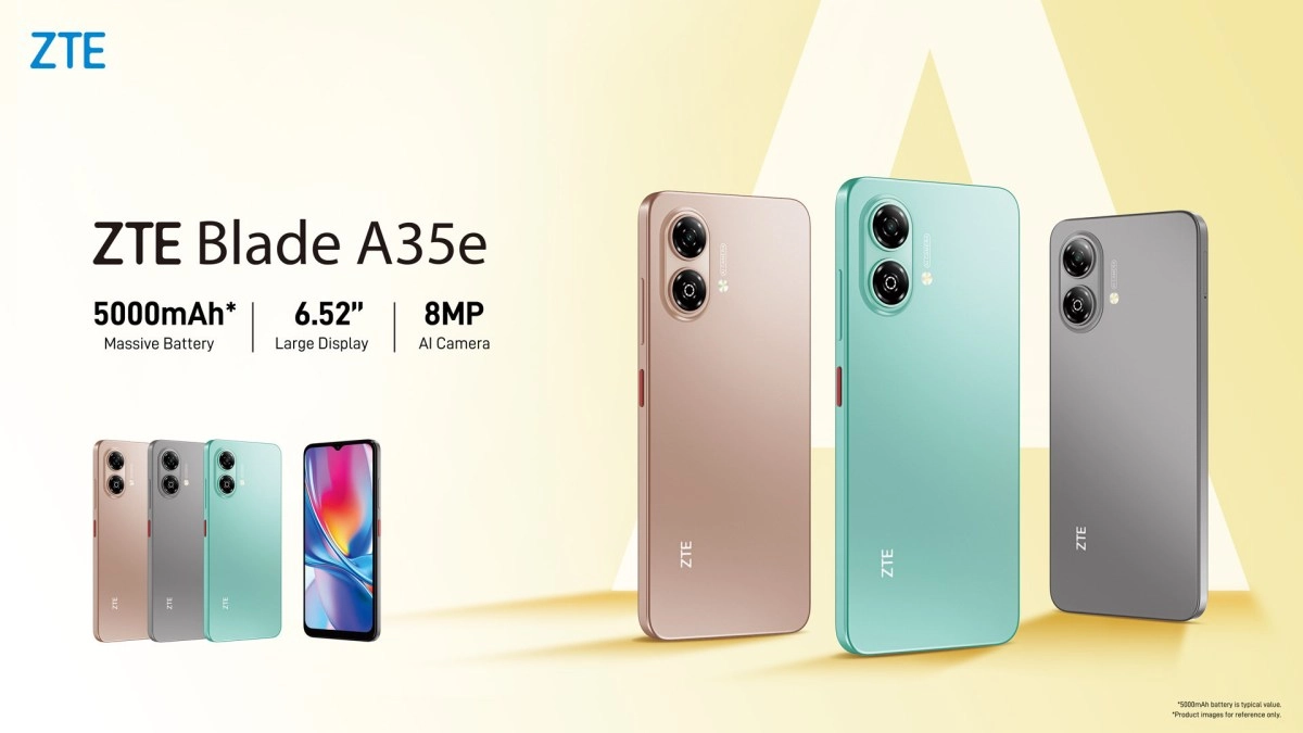 ZTE Blade A35e with large display and battery.