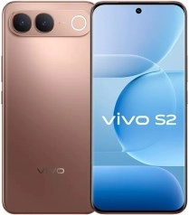 Vivo S2 smartphone, gold color, dual rear cameras.