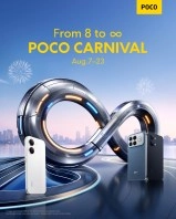 POCO Carnival 2026 with infinity symbol and smartphones.