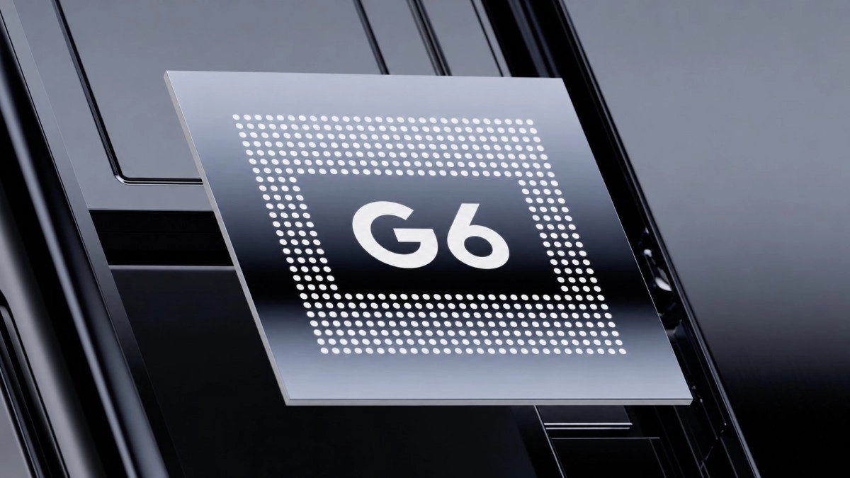 Google Tensor G6 chip close-up