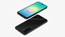 Samsung Galaxy A18 front and back render.