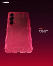 Lava Agni 4N transparent red smartphone