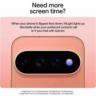 Pixel 11 Pro camera module and screen time feature.