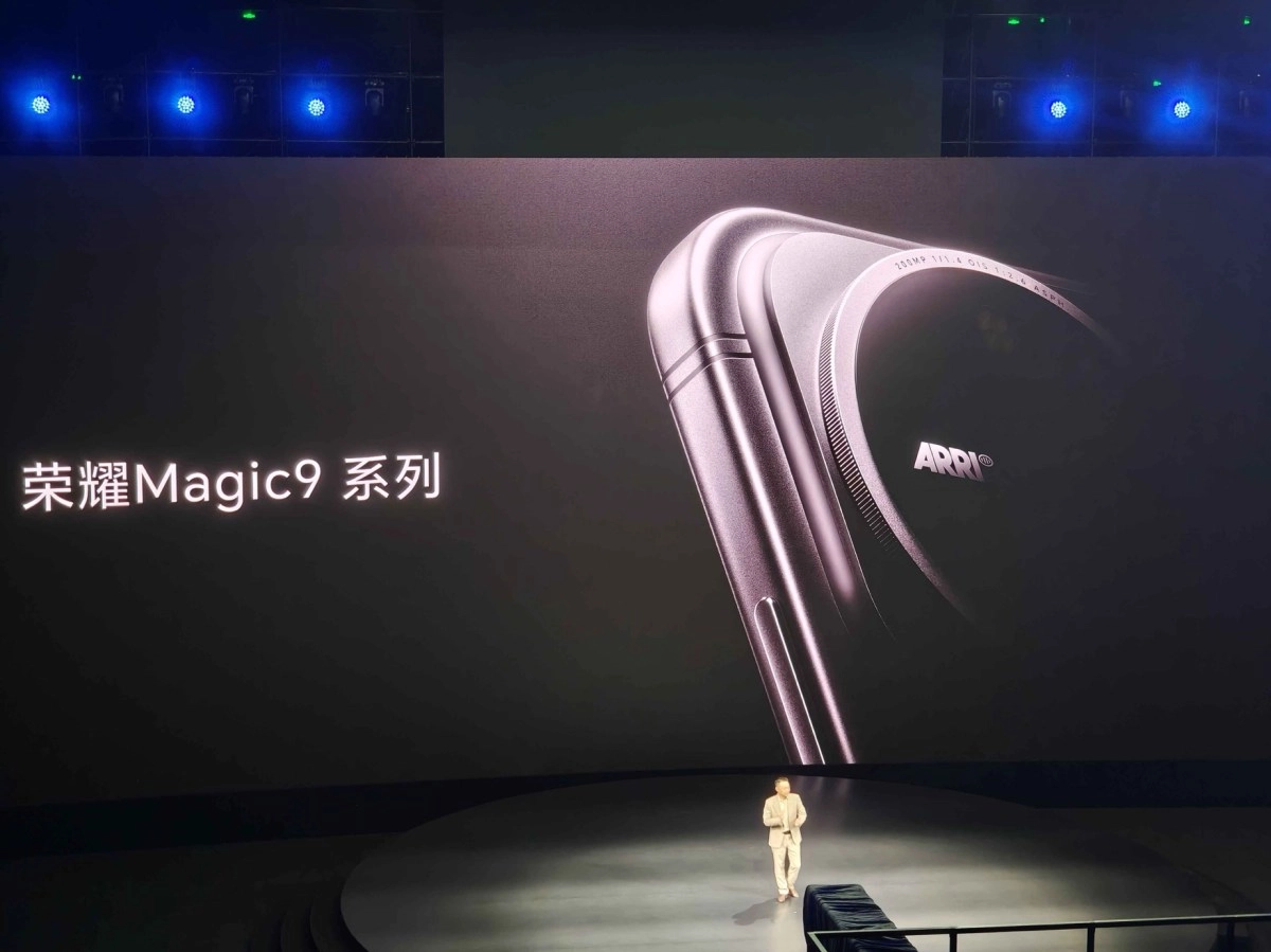 Honor Magic9 series phone teaser with ARRI branding.