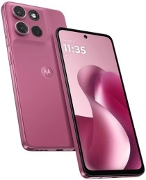 Pink Motorola Moto G Max phone with dual cameras.