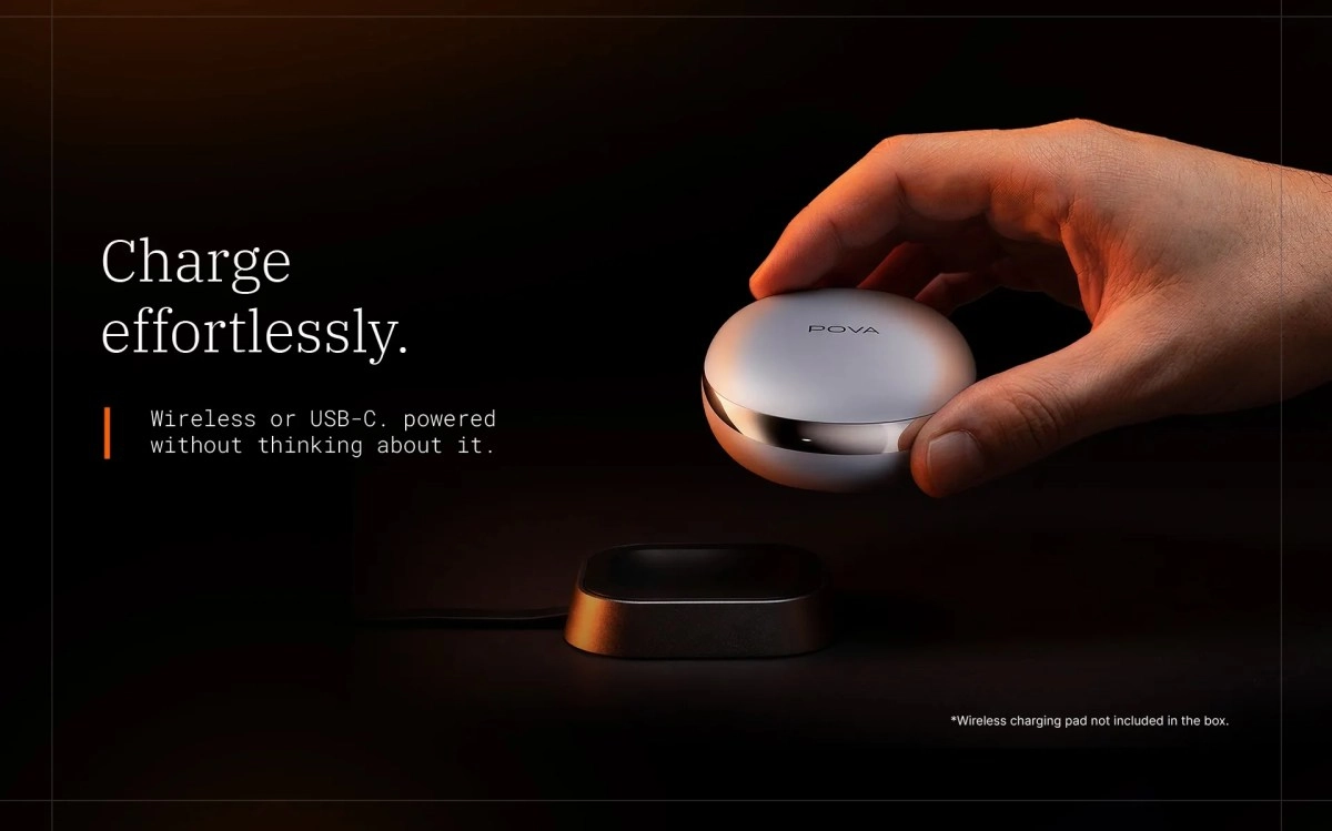 Tecno Pova AI Buds Pro wireless charging case.