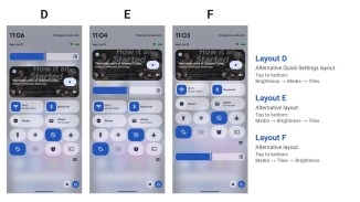 Layouts D, E, F.