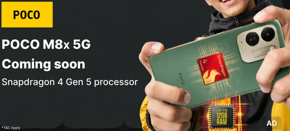 POCO M8x 5G, Snapdragon 4 Gen 5, 12GB RAM