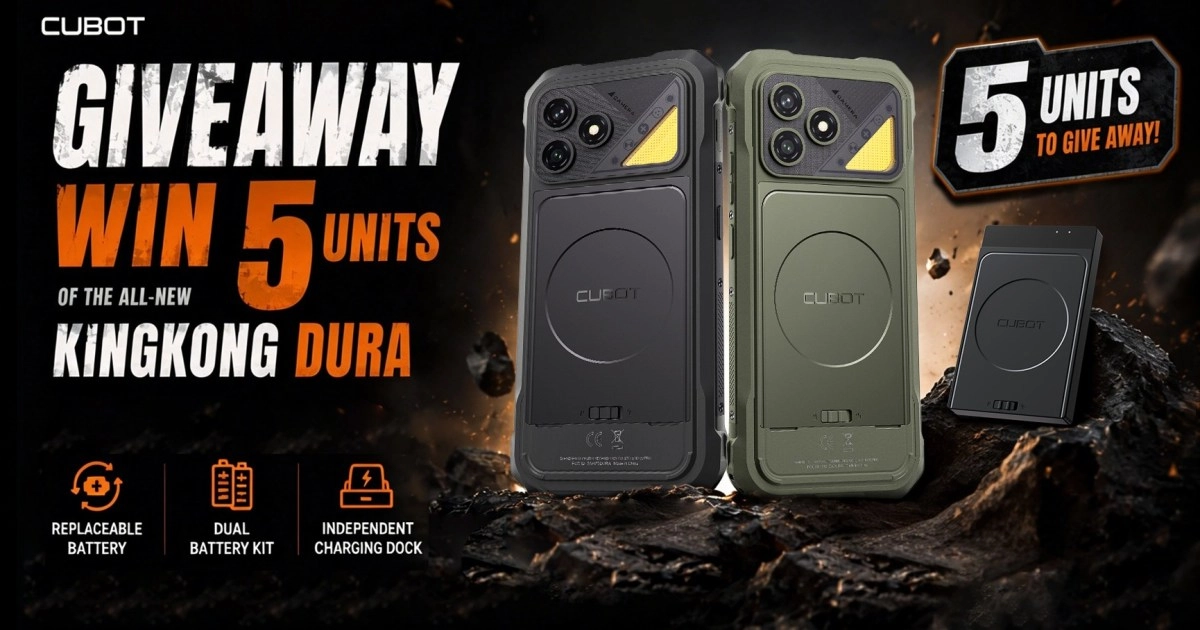 CUBOT KINGKONG DURA phones and battery giveaway.