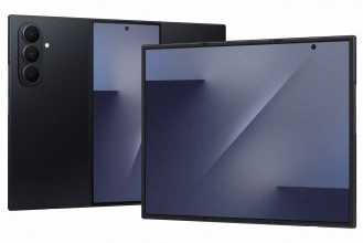 Samsung foldable phone concept with triple camera.