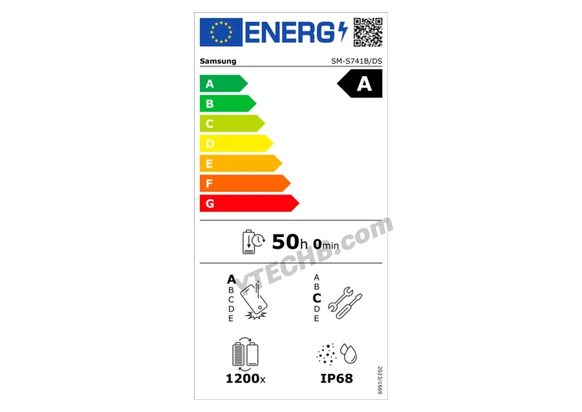 Samsung Galaxy S26 FE energy label leaked
