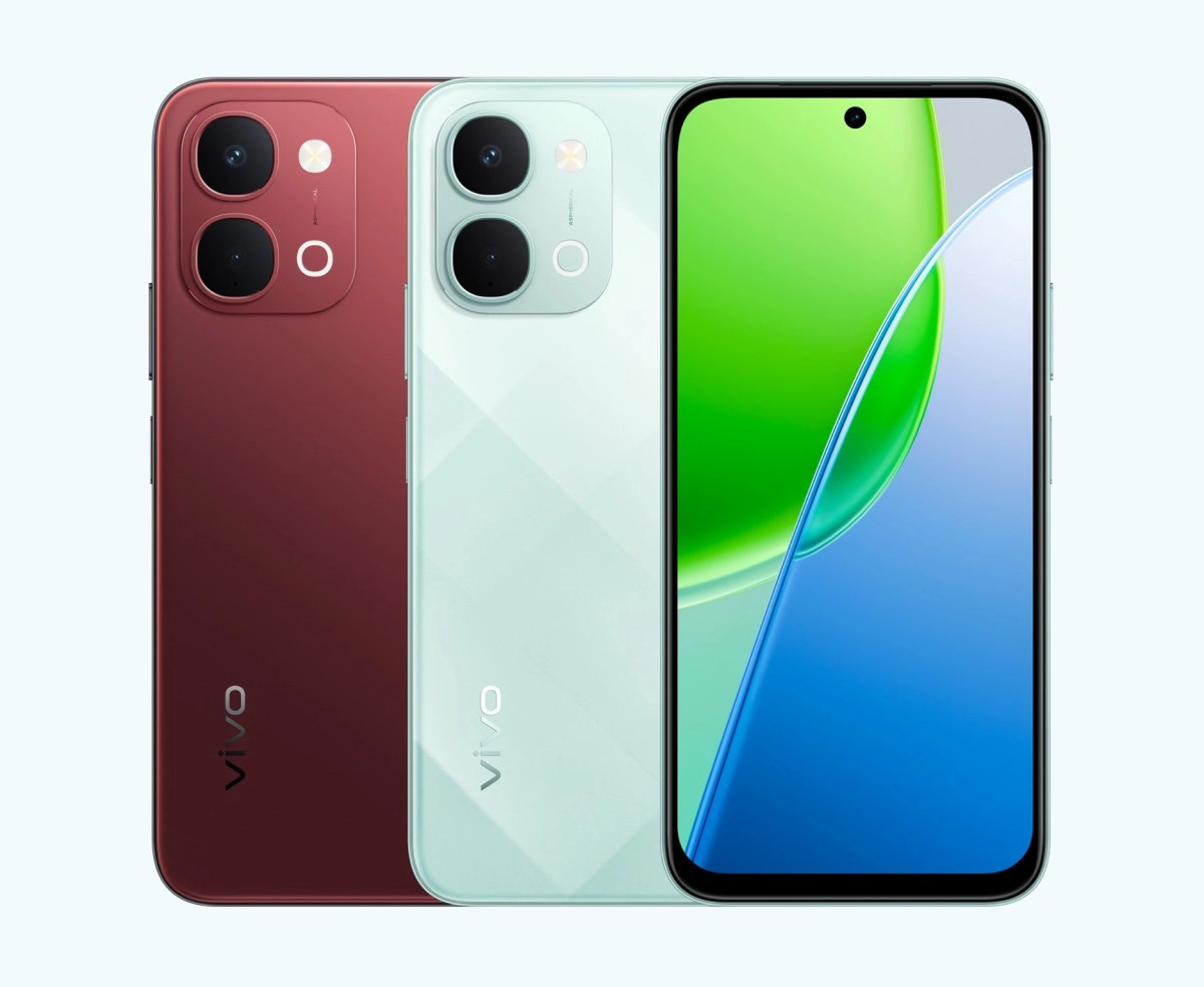 vivo Y31t phones in red and green