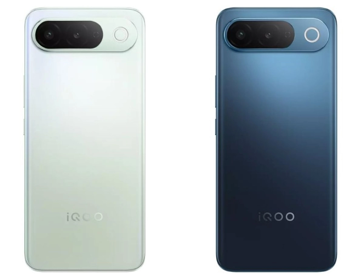 iQOO Z11 phones in white and blue.
