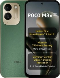 Poco M8x green phone with large battery