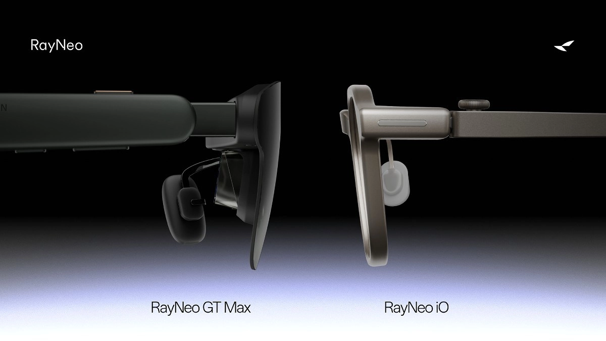 RayNeo iO and GT Max smart glasses comparison