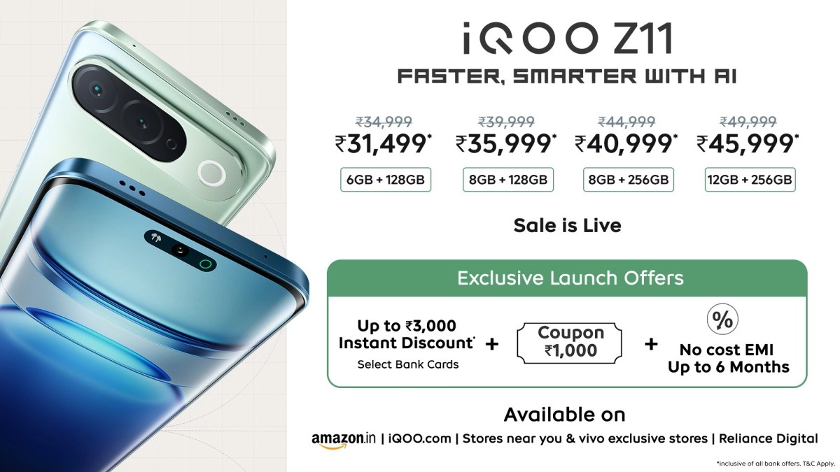 iQOO Z11 sale, prices, and offers in India.