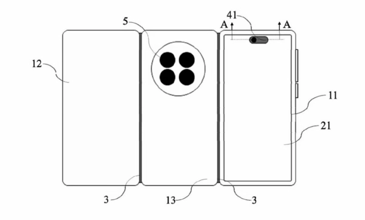 Huawei Mate XT 2 triple-fold patent design.