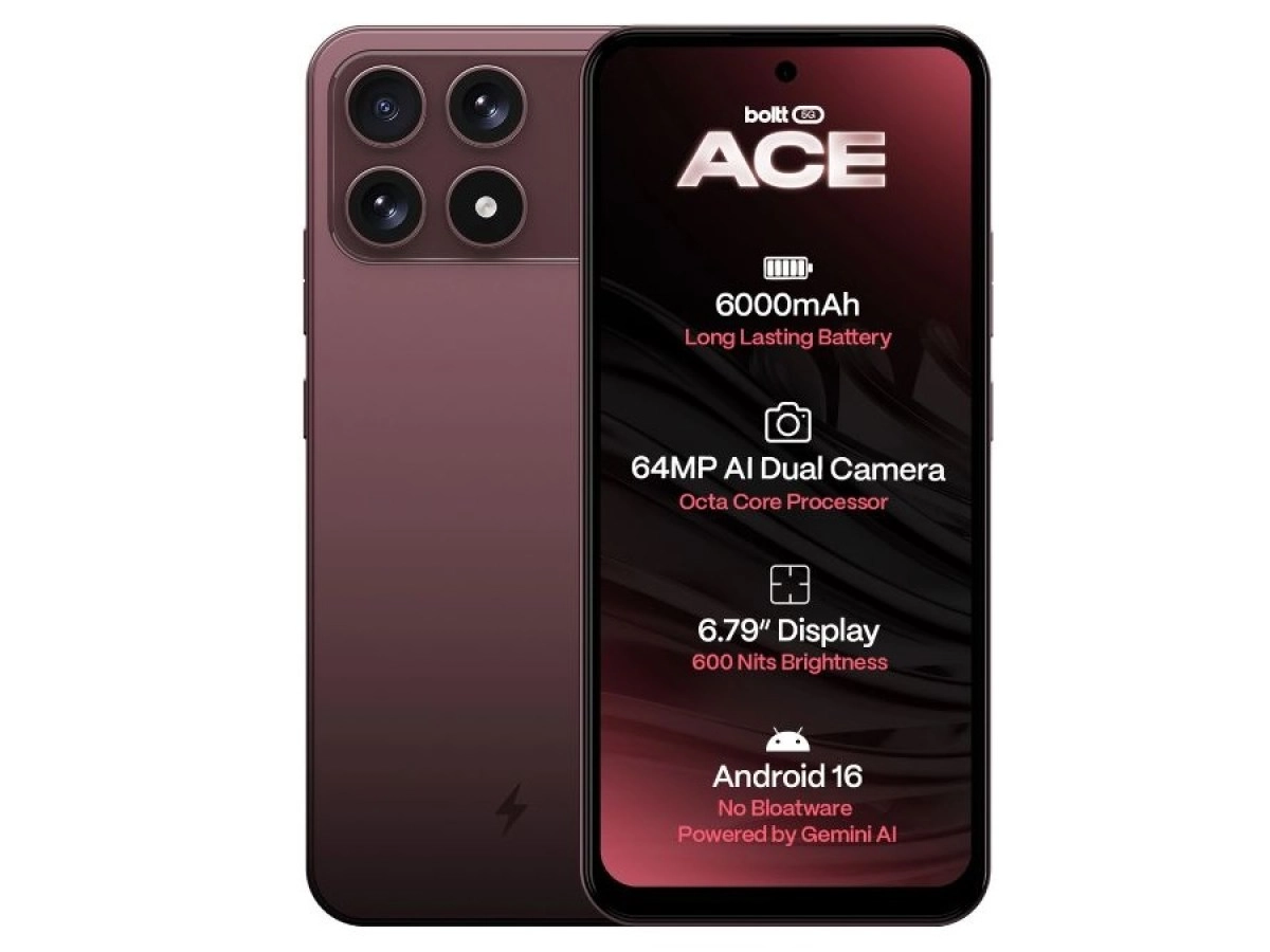 Boltt Ace 5G phone with 6000mAh battery