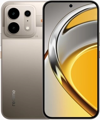 Realme P4s phone gold front and back