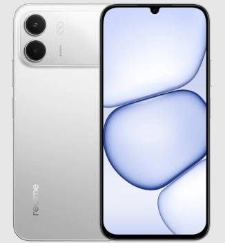 Realme C100i 4G silver smartphone with large battery