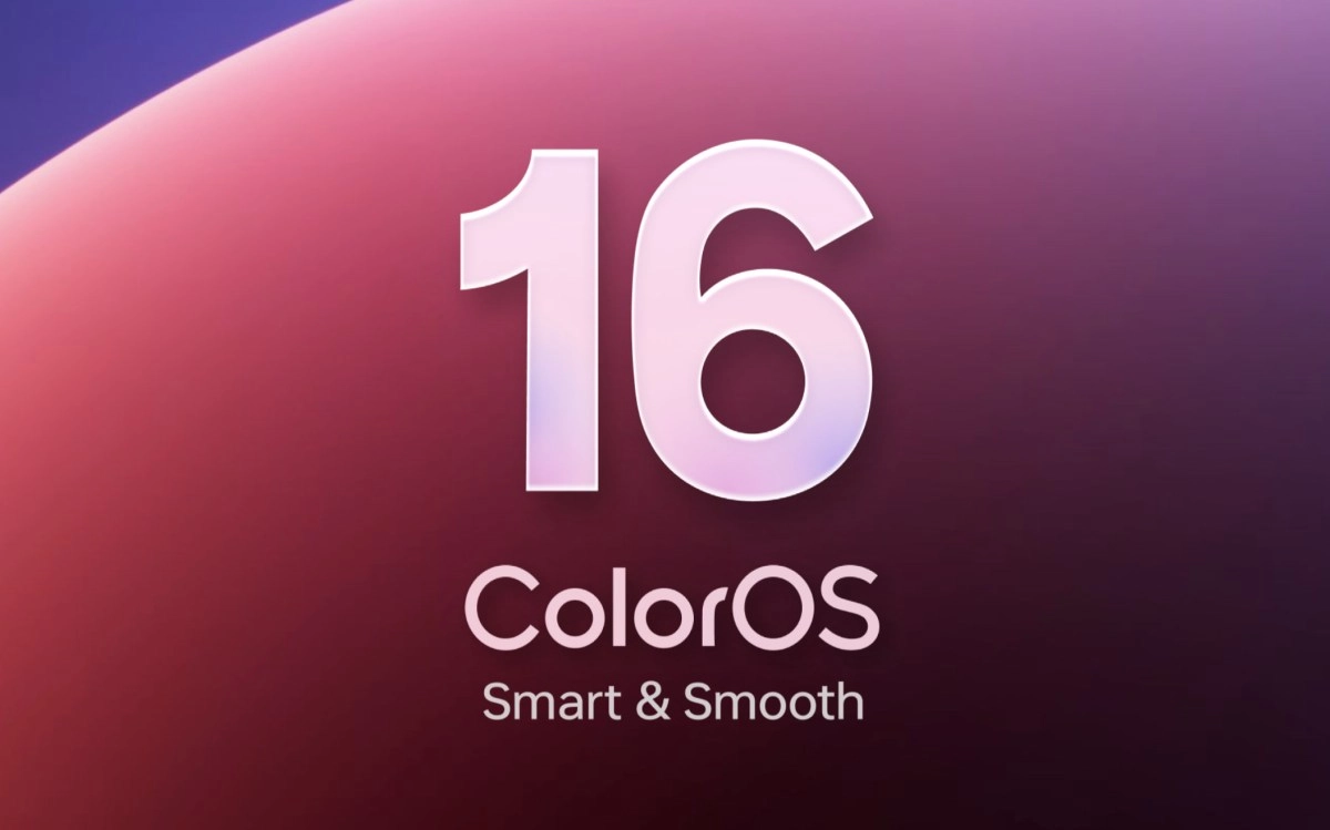 ColorOS 16 logo with Smart & Smooth tagline