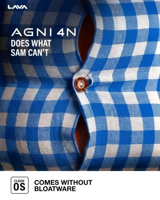 Lava Agni 4N phone with clean OS.